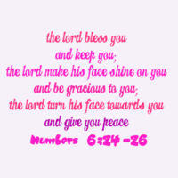 The Lord Bless You Maple Tee (White/Pink) SAMEDAY Design