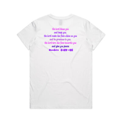 The Lord Bless You Maple Tee (White/Purple) SAMEDAY Thumbnail