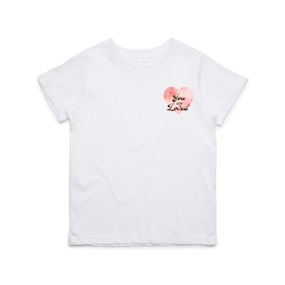 Girls You Are Loved Tee White/Red Thumbnail