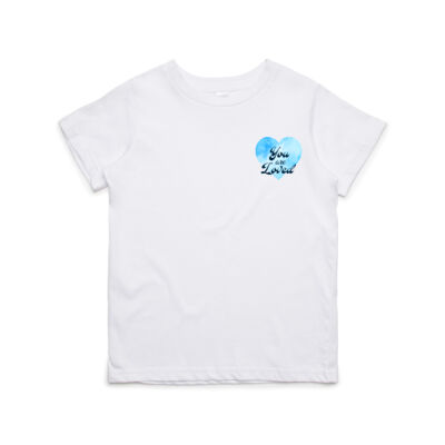 Girls You Are Loved Tee White/Blue Thumbnail