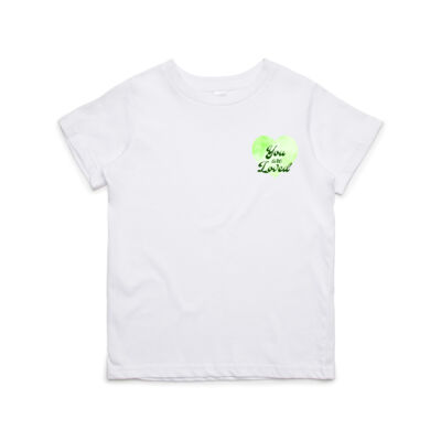 Girls You Are Loved Tee White/Green Thumbnail